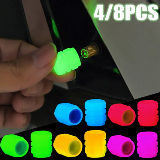 Tampas Fluorescentes para Válvulas de Pneu - Tampas luminosas que garantem visibilidade extra no escuro (+ Frete Grátis)