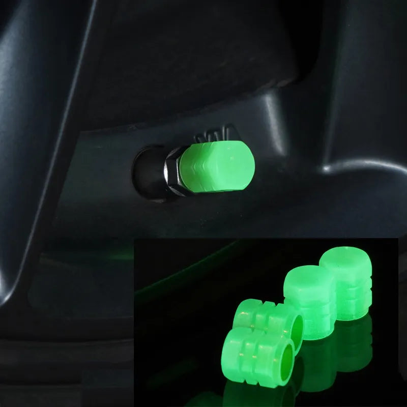 Tampas Fluorescentes para Válvulas de Pneu - Tampas luminosas que garantem visibilidade extra no escuro (+ Frete Grátis)