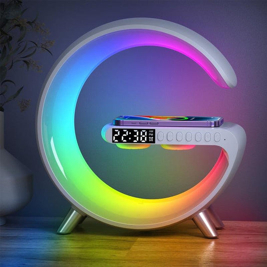 6X1 G lamp with induction charger + alarm clock and speaker